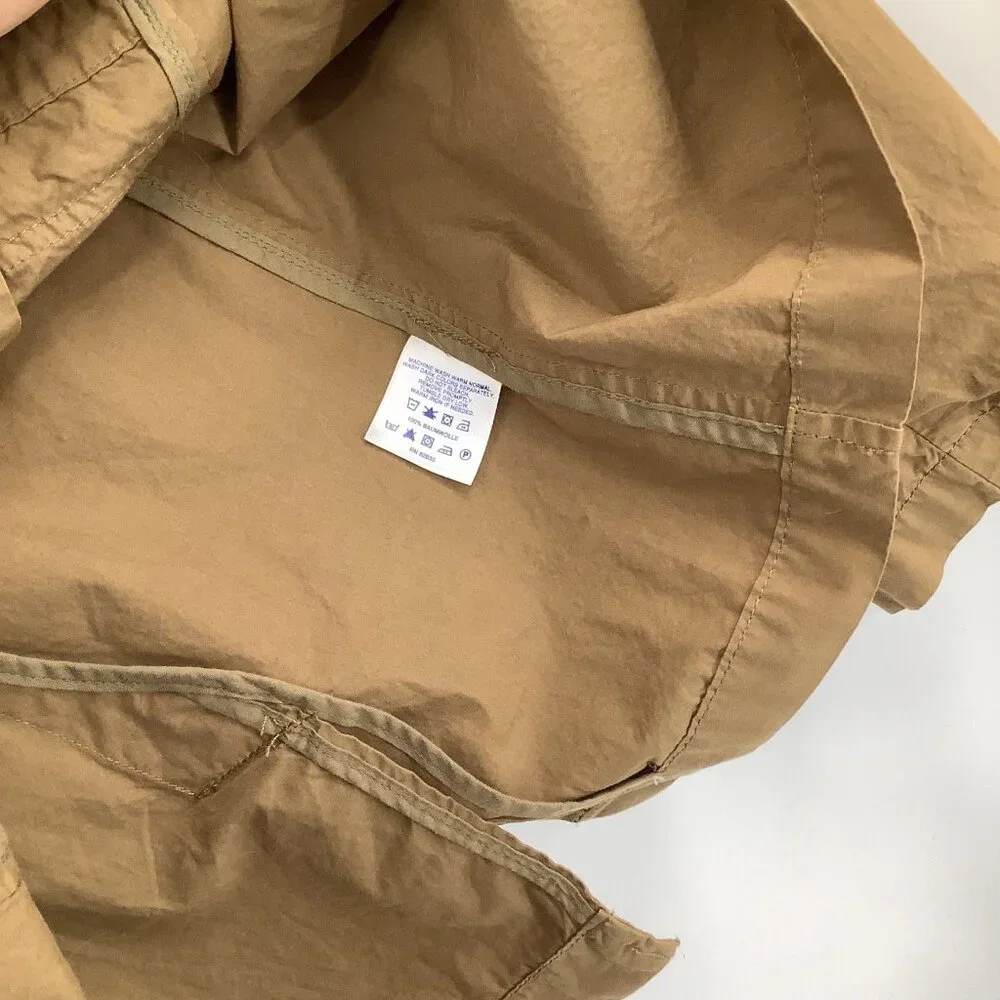 Lands' End Women's L 14-16 Khaki Safari Utility Jacket Cotton Blend - Picture 7 of 8
